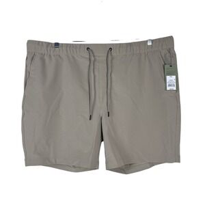 Men's Tech Jogger Shorts XXL 2XL Big and Tall Brown Khaki Goodfellow & Co NEW
